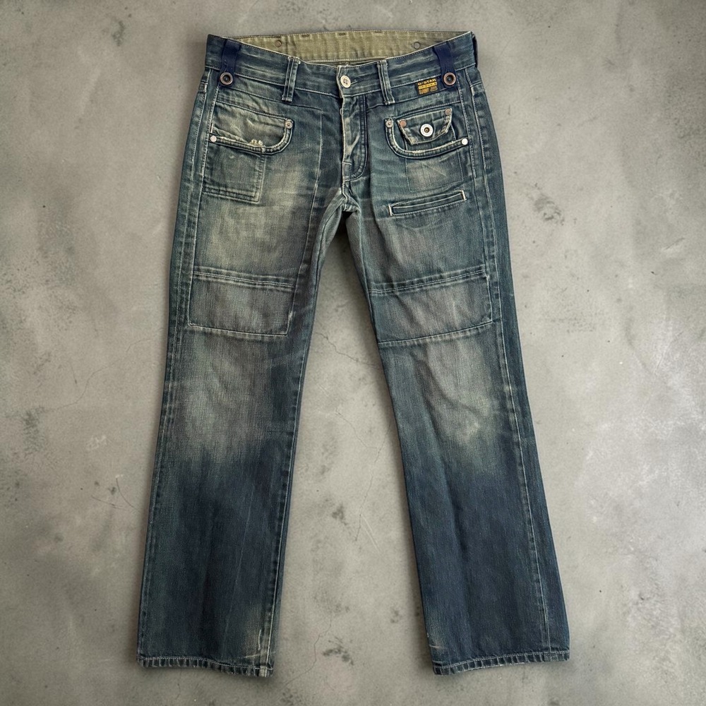 G-Star Raw Army Radar Jeans Mens 32x30 Blue Denim Utility Multi Pocket Straight